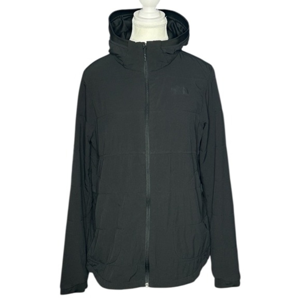 The North Face‎ Womens Hooded Jacket Black Quilted Athletic Full Zip Size Medium